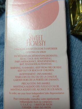Avon Sweet Honesty Cologne Spray - Pink and Peach Box